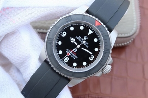 Rolex Submariner Fragment Black Dial Ceramic Bezel Rubber Strap Watch00222