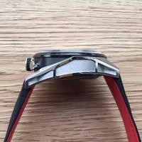Tag-Heuer Carrera 1887 Chrono V6F Gray/Silver Dial Black Leather Strap Watch00970