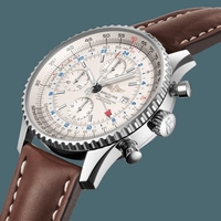 Top Breitling Navitimer 1 Chronograph GMT 46 Steel Silver Watch00706