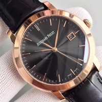 Top Copy Audemars Piguet Jules Audemars 15170 Black Dial Leather Strap Watch00355