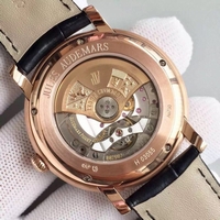 Top Copy Audemars Piguet Jules Audemars 15170 Black Dial Leather Strap Watch00355