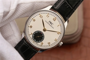 Top IWC Portuguese IW545405 White & Black Dial Watch01011
