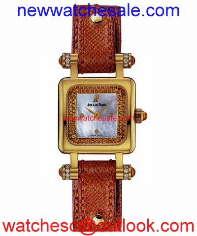 Audemars Piguet Deva 67420BA.ZQ.A082CU.01 Mother of Pearl dial set with cognac-colored sapph