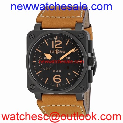 Bell and Ross Aviation BR0394 HERITAGE Black Carbon Ion-plated Stainless Steel