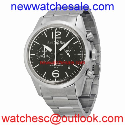 Bell and Ross Vintage BR126-ORIG-BLK-SS Mens