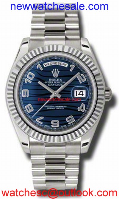 Rolex Day-Date II 218239BLWAP 18kt White Gold