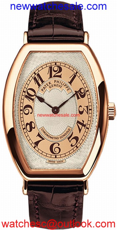 Patek Philippe Gondolo 5098R Rhodiumed Silver and Brown Guilloche
