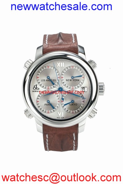 Jacob & Co. Five Time Zone h24SSg Stainless Steel