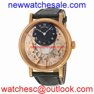 Breguet Tradition 7057BR/R9/9W6 Black and Champagne Skeleton