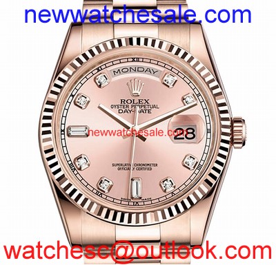 Rolex Day-Date 118235PDP Pink Set with Diamonds