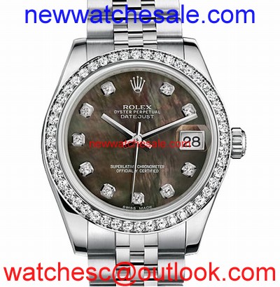 Rolex Datejust Lady 31 178384BKMDJ Black Mother of Pearl