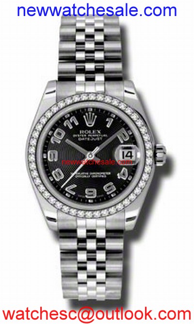 Rolex Datejust 178384BKCAJ Black Concentric Circle