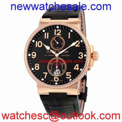 Ulysse Nardin Maxi Marine 266-66-BLACK 18kt Rose Gold