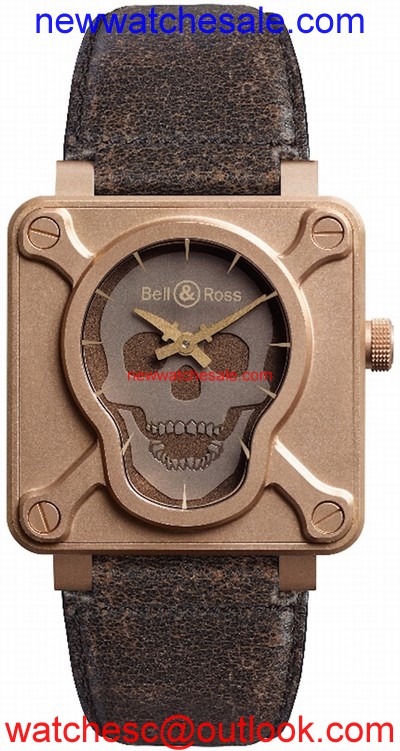 Bell and Ross Aviation BR0192-SKULL-BR Black/Photoluminescent Skull