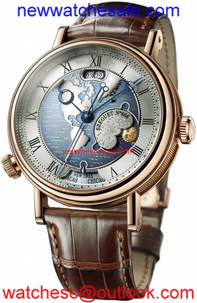 Breguet Classique 5717BR/US/9ZU Silver with White Gold and Blue