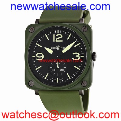 Bell and Ross Aviation BRS-CERAM-MIL/SRB Quartz