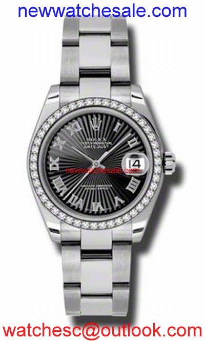 Rolex Datejust 178384BKSBRO Black Sunburst