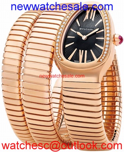 Bvlgari Serpenti Tubogas 101814 Black Opaline with guilloch��| soleil treatment