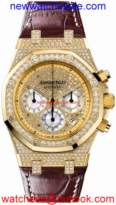 Audemars Piguet Royal Oak 26068BA.ZZ.D088CR.01 18kt Yellow Gold Case with Diamonds