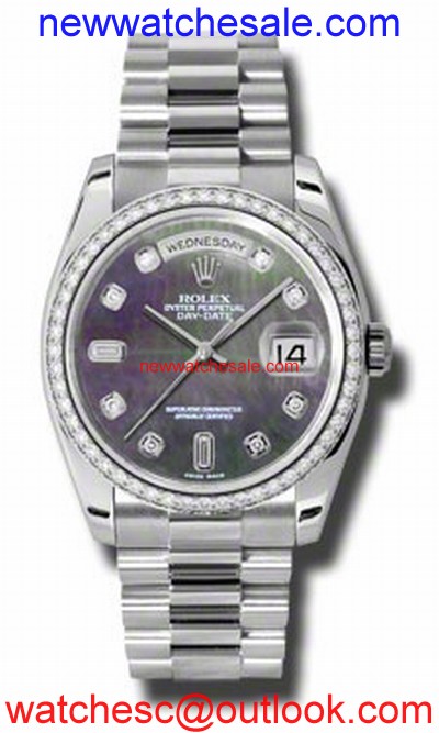 Rolex Day-Date 118346BKMDP Platinum President