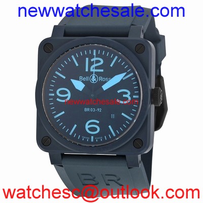 Bell and Ross Aviation BR0392-CERAM-BLUE Matte Blue Ceramic