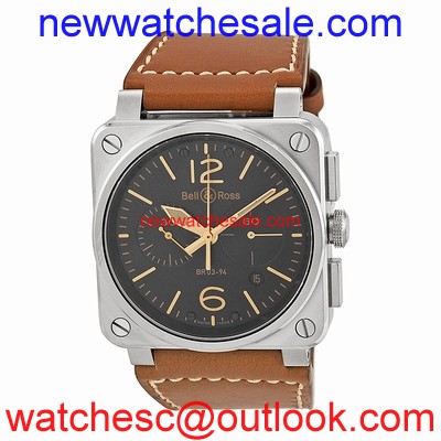 Bell and Ross Aviation BR0394-ST-G-HE/SCA Black
