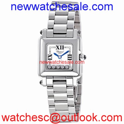 Chopard Happy Sport 278893-3006 White Dial with 5 Floating Diamonds