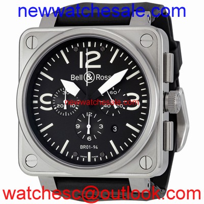 Bell and Ross Aviation BR0194-BL-ST Stainless Steel