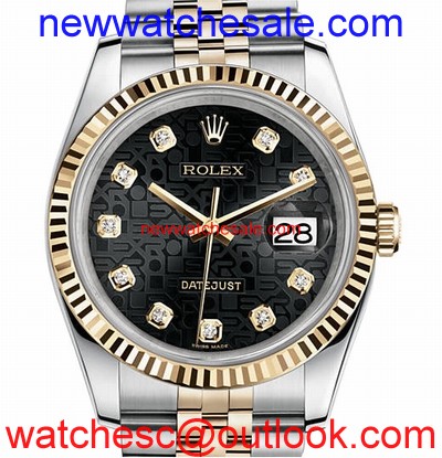 Rolex Datejust 116233BKJDJ Black Set with Diamonds