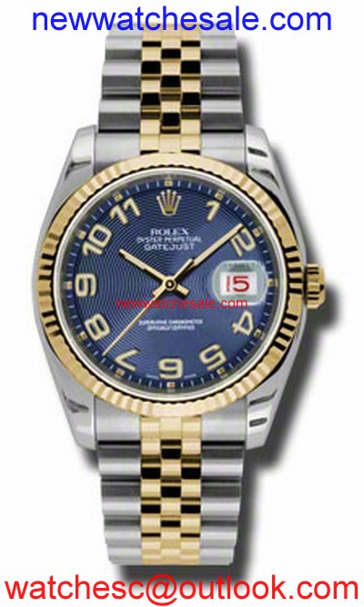 Rolex Datejust 116233BLCAJ Stainless Steel and 18K Yellow Gold