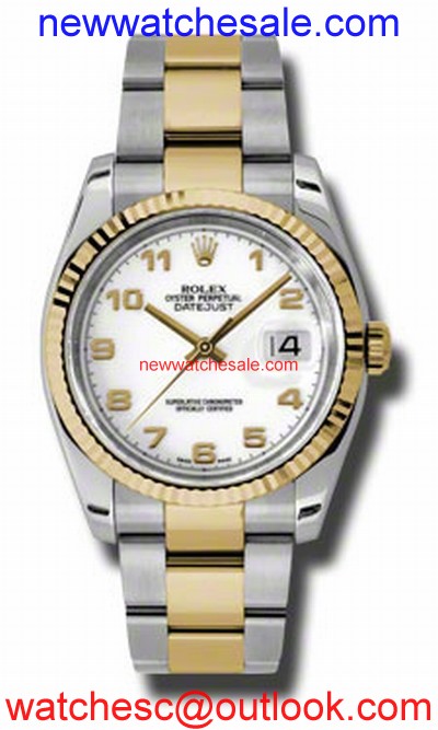 Rolex Datejust 116233WAO Stainless Steel and 18kt Yellow Gold