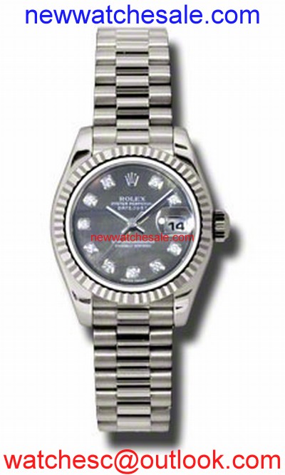 Rolex Datejust 179179BKMDP White Gold