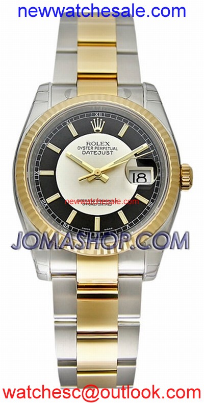Rolex Datejust 116233BKSSO Silver and black
