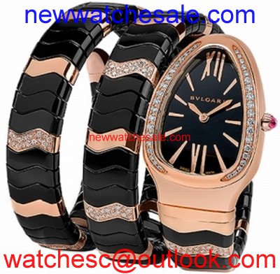 Bvlgari Serpenti Spiga 102128 Black Lacquered