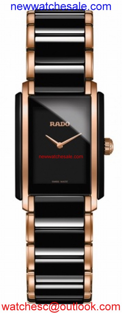 Rado Integral R20612152 black high-tech ceramic and rose PVD gold colored