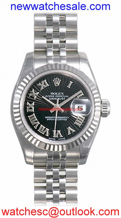 Rolex Lady Datejust 179174-BKSBRJ Stainless Steel