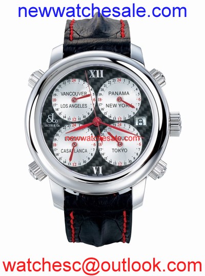 Jacob & Co. Five Time Zone h24SSCF Stainless Steel
