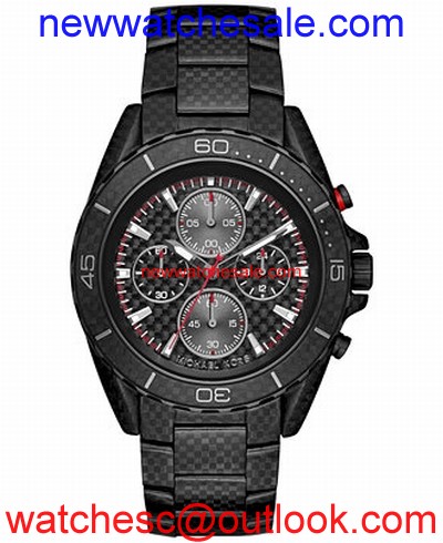 Michael Kors JetMaster MK8455 Black-Tone Carbon Fiber