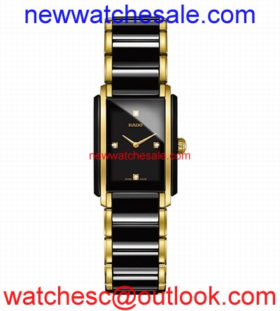 Rado R20845712 High-tech Black Ceramic and Gold-tone Stainless St