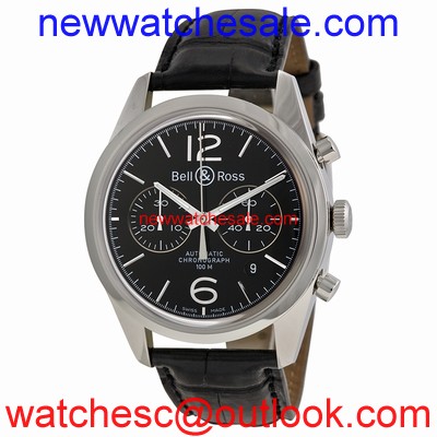 Bell and Ross Vintage BRG126-BL-ST/SCR Mens