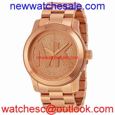 Michael Kors Runway MK5661 Rose Crystal Pave with Embost MK logo