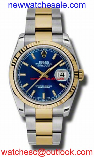 Rolex Datejust 116233BLSO Stainless Steel and 18kt Yellow Gold