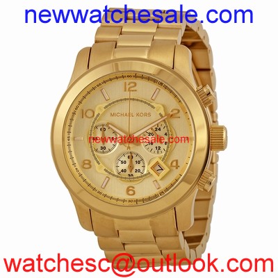 Michael Kors Runway MK8077 Gold-tone Stainless Steel