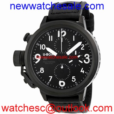 U-Boat Flightdeck 6253 Black Ion-plated Stainless Steel