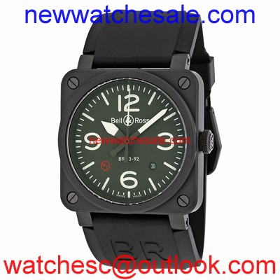 Bell and Ross Aviation BR0392-TYPE-MIL Green