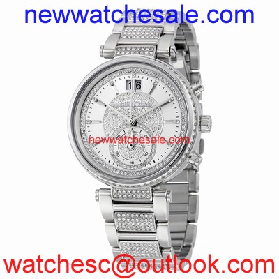 Michael Kors Sawyer MK6281 Silver / Crystal Pave