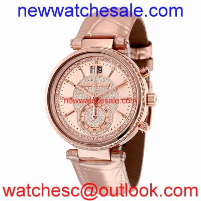 Michael Kors Sawyer MK2445 Rose Gold-Tone Stainless Steel