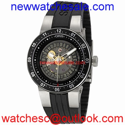 Oris 01 733 7613 4114 07 4 24 44 Black Skeletal
