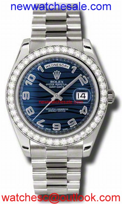 Rolex Day-Date II 218349BLWAP 18kt White Gold