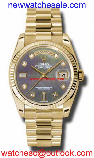 Rolex Day-Date 118238BKMDP Dark Mother of Pearl
